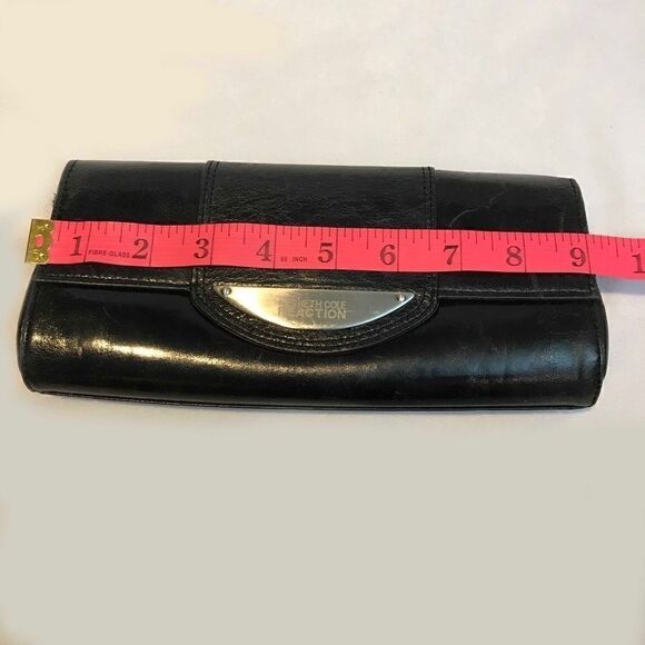 BLACK Leather Kenneth Cole Clutch - Picture 5 of 6